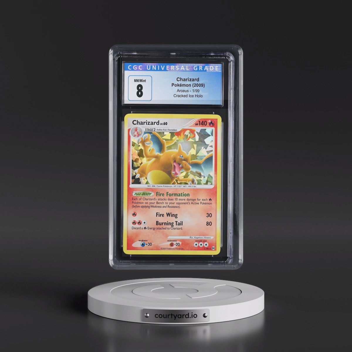 2009 Arceus #1/99 Charizard - Cracked Ice Holo (CGC 8 NM-MT)