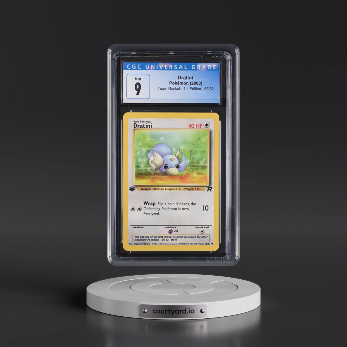 2000 Team Rocket #53/82 Dratini - 1st Edition 1st Edition (CGC 9 MINT)