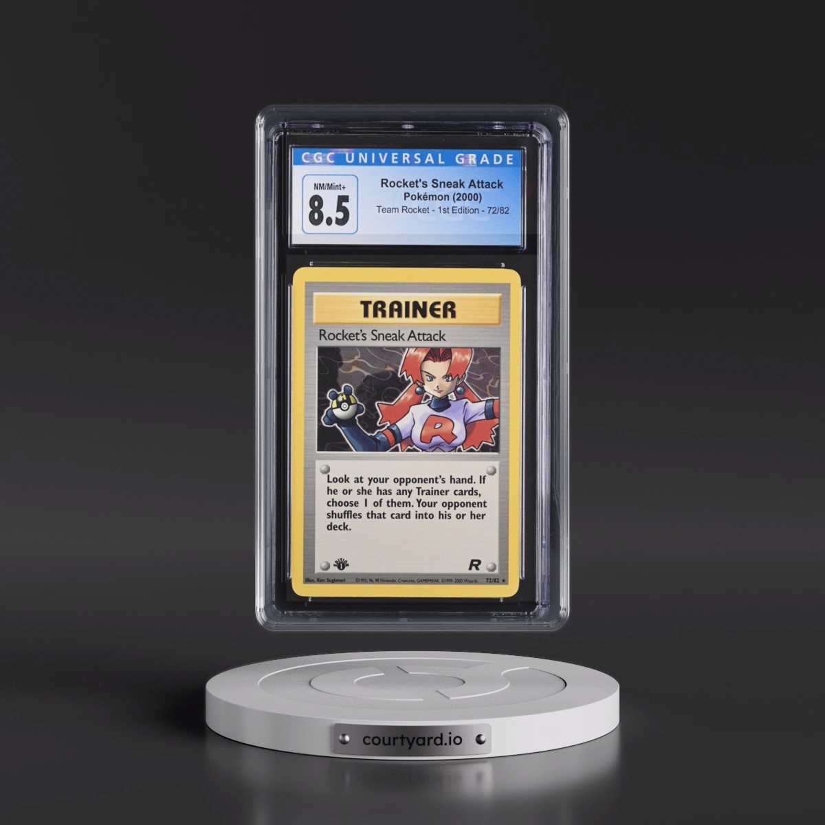 2000 Team Rocket #72/82 Rocket's Sneak Attack - 1st Edition 1st Edition (CGC 8.5 NM-MT+)