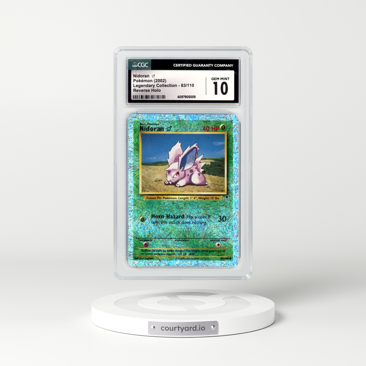 2002 Legendary Collection #83 Nidoran (m) - Holo (CGC 10 GEM MINT)