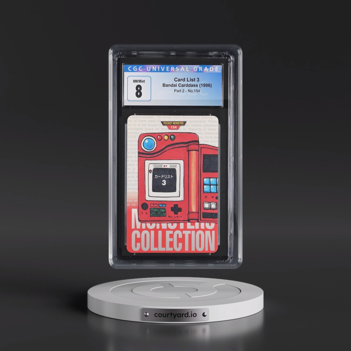 1996 (Monsters Collection) Part 2 #154 Card List 3 (CGC 8 NM-MT)