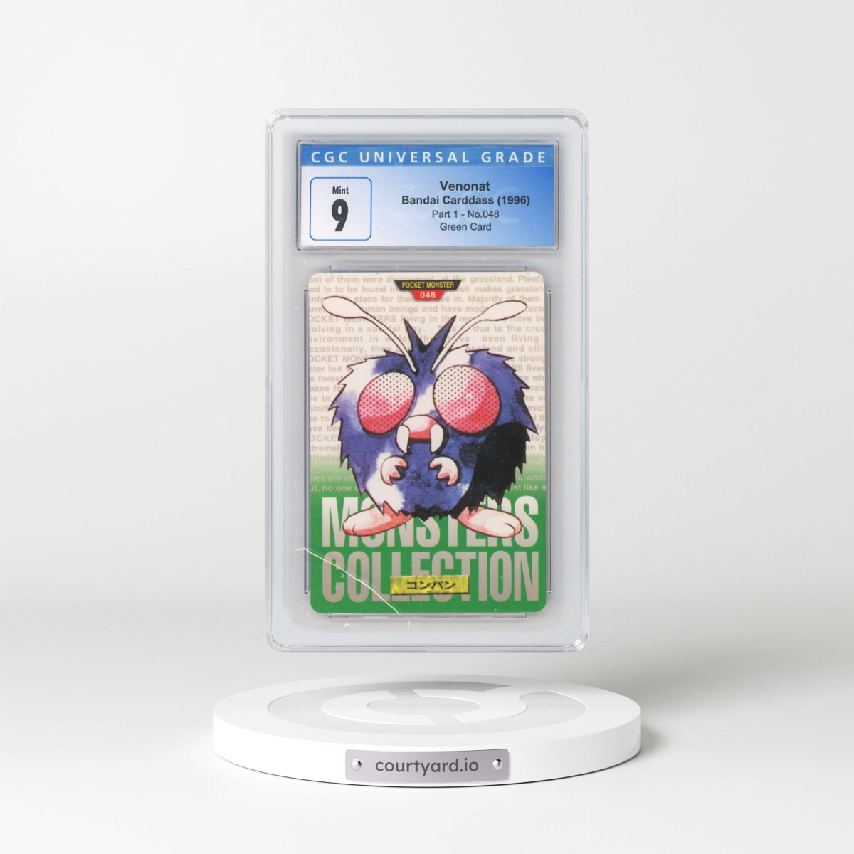 1996 (Monsters Collection) Part 1 #048 Venonat - Green Card (CGC 9 MINT)