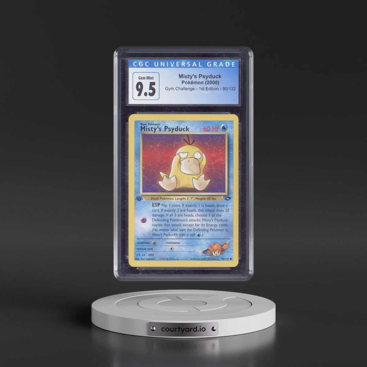 2000 Gym Challenge #90/132 Misty's Psyduck - 1st Edition 1st Edition (CGC 10 GEM MINT)