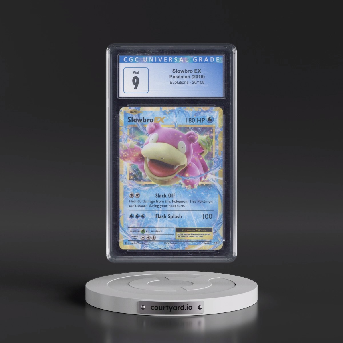 2016 Evolutions #26/108 Slowbro EX - Holo (CGC 9 MINT)