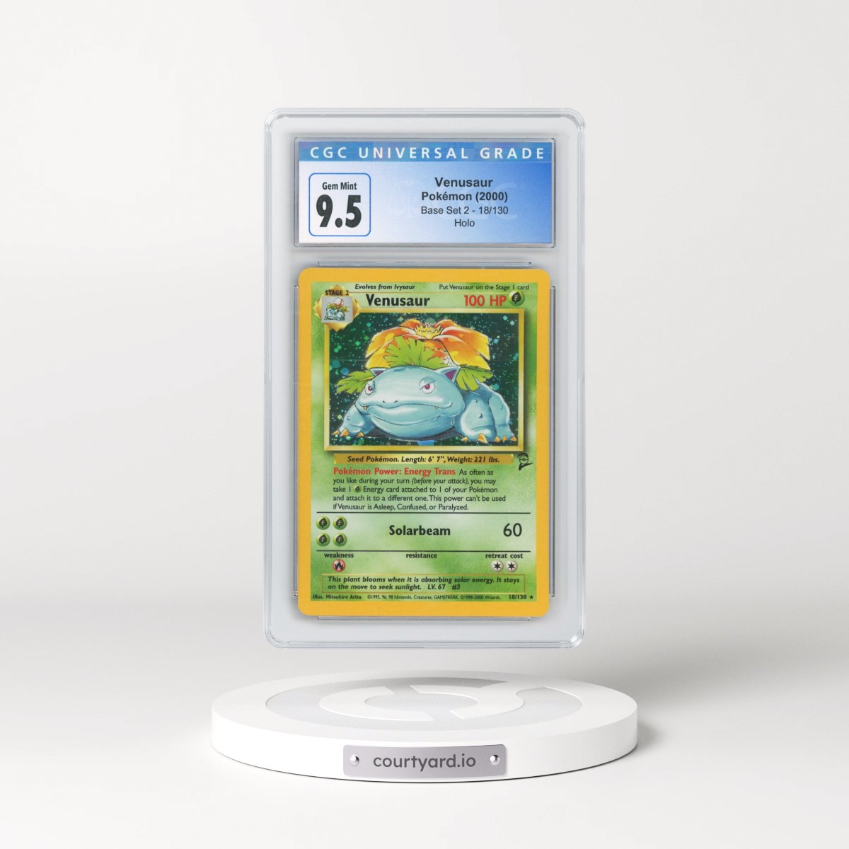 2000 Base Set 2 #18/130 Venusaur - Holo (CGC 10 GEM MINT)