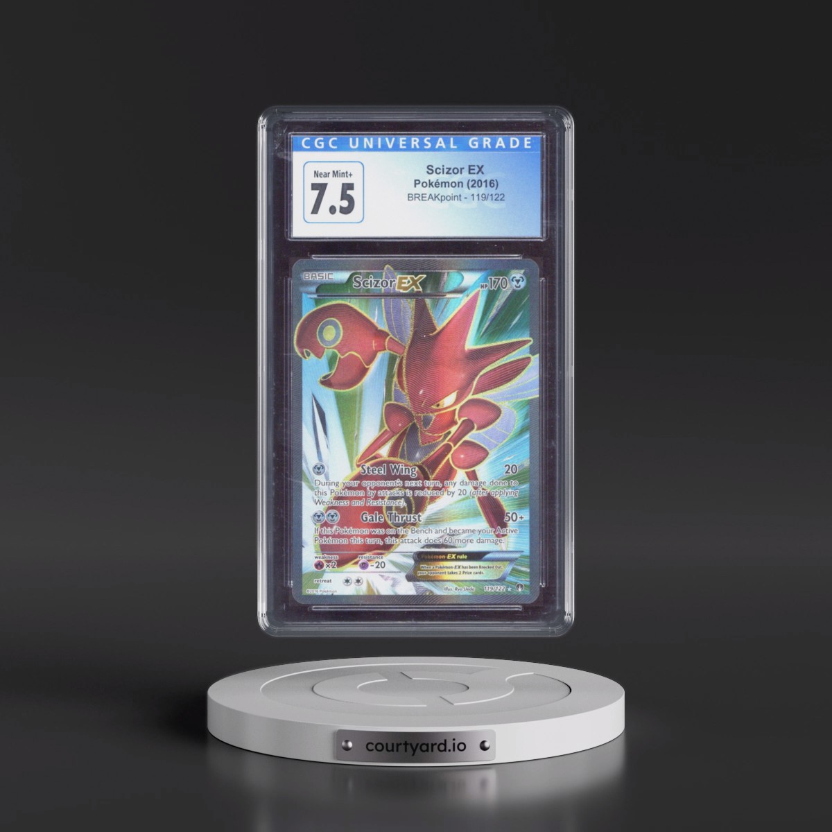 2016 BREAKpoint #119/122 Scizor EX - Ultra Rare Holo (CGC 7.5 NM+)