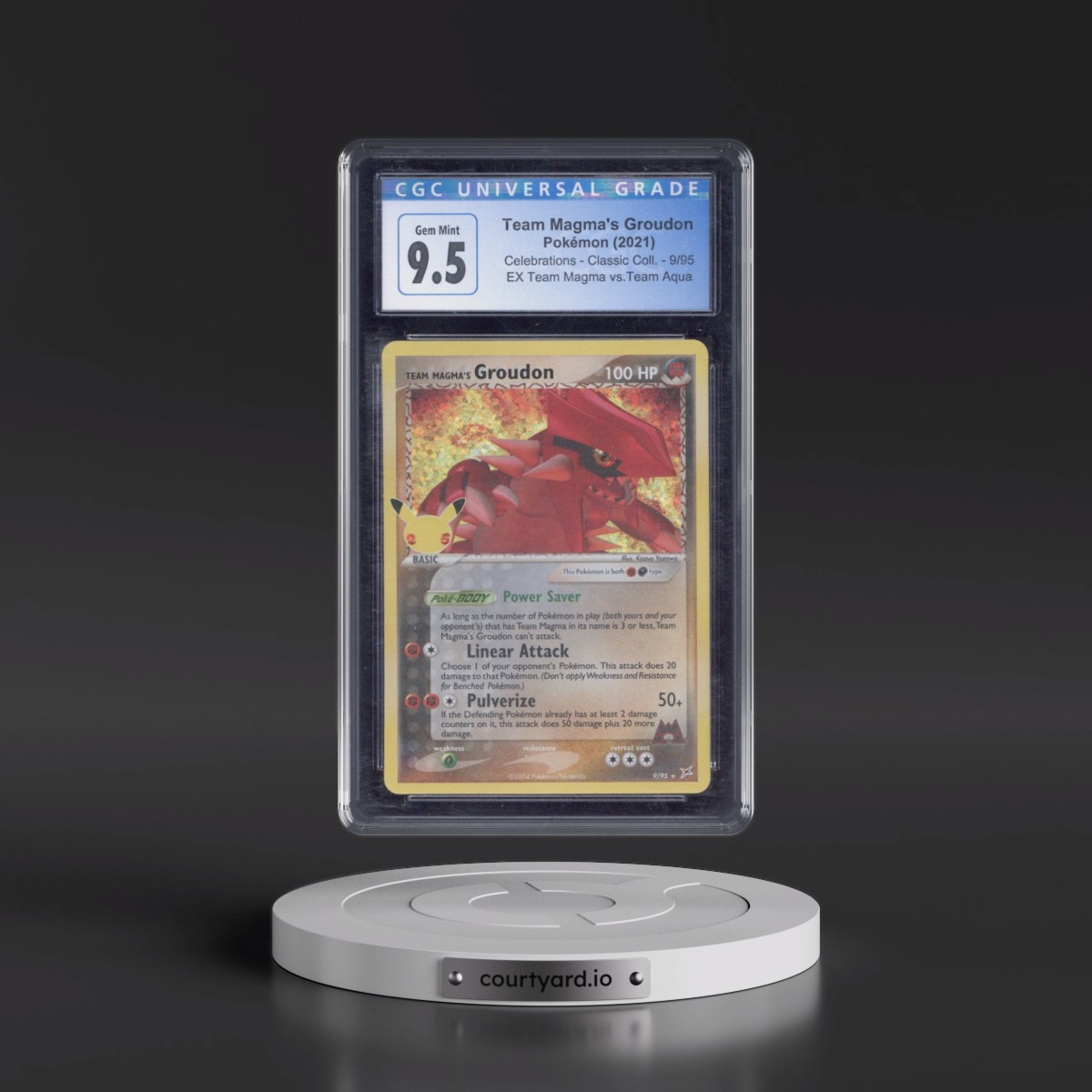 2021 Celebrations - Classic Collection #9/95 Team Magma's Groudon - EX Team Magma vs.Team Aqua Holo (CGC 10 GEM MINT)