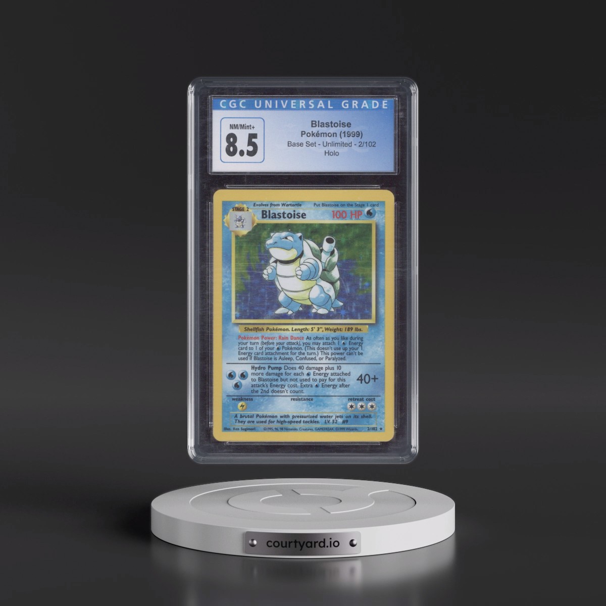 1999 Base Set #2/102 Blastoise - Holo (CGC 8.5 NM-MT+)