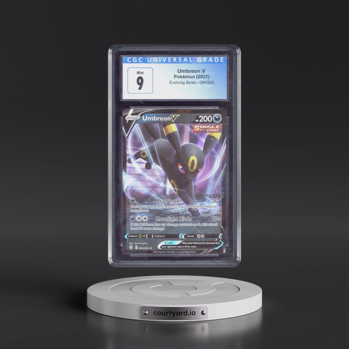 2021 Evolving Skies #094/203 Umbreon V - Holo (CGC 9 MINT)