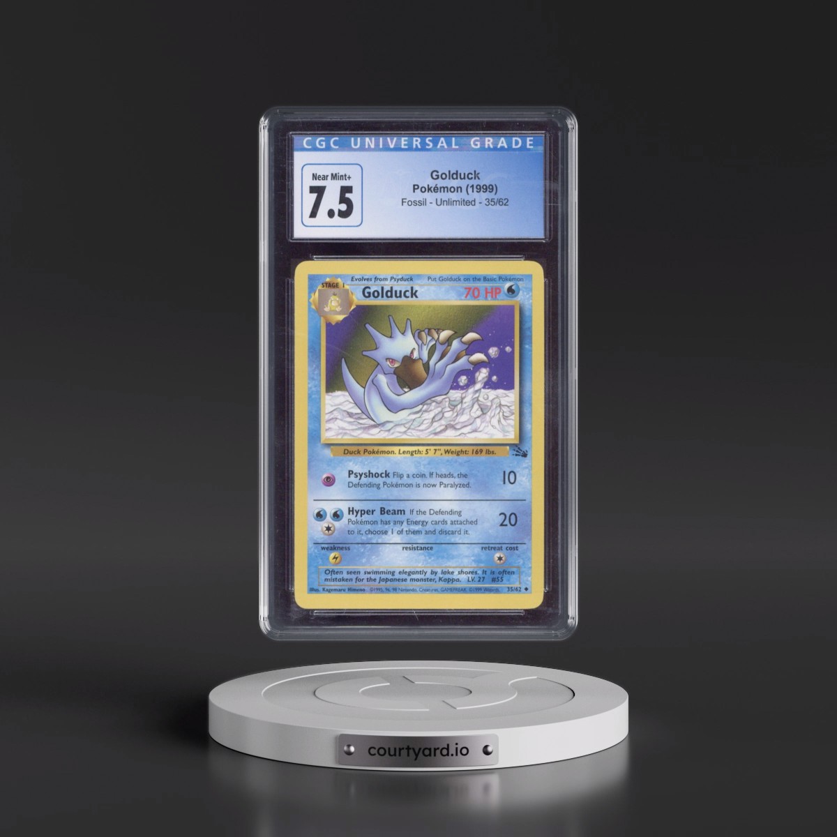 1999 Fossil #35/62 Golduck (CGC 7.5 NM+)
