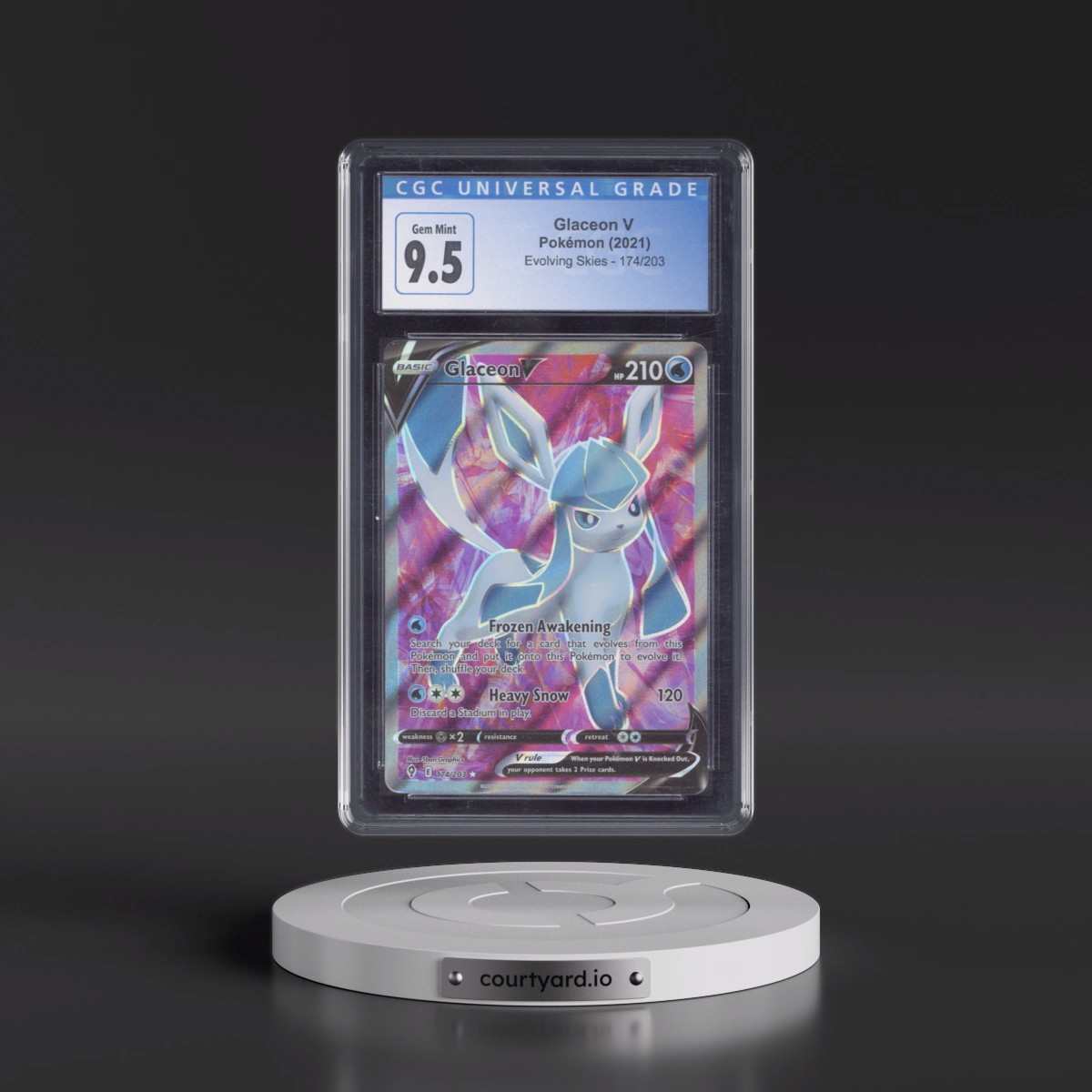 2021 Evolving Skies #174/203 Glaceon V - Ultra Rare Holo (CGC 10 GEM MINT)