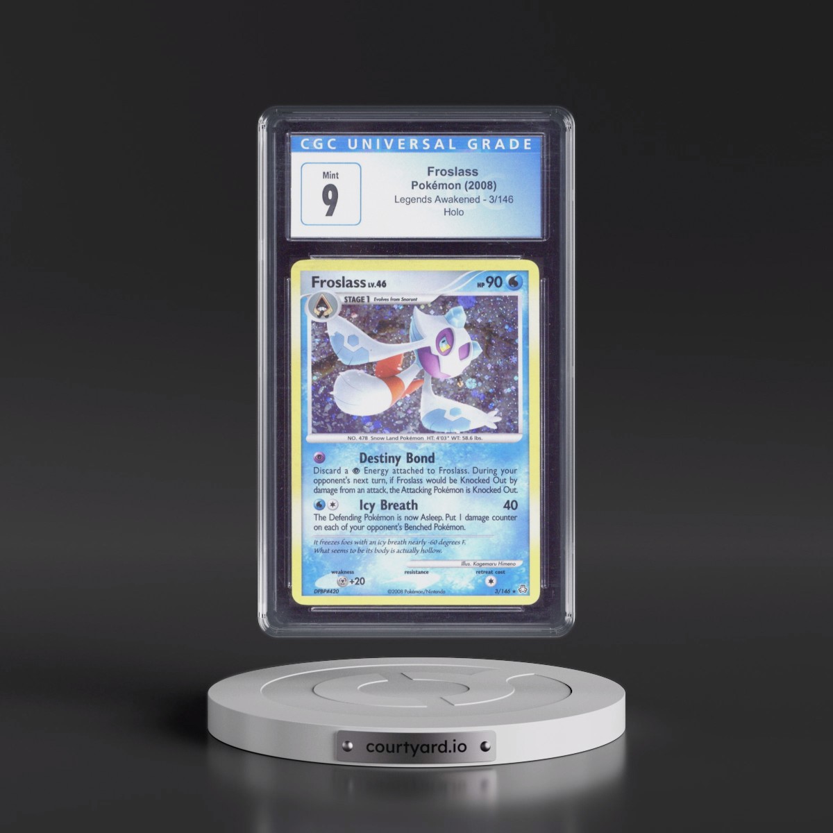 2008 Legends Awakened #3/146 Froslass - Holo (CGC 9 MINT)