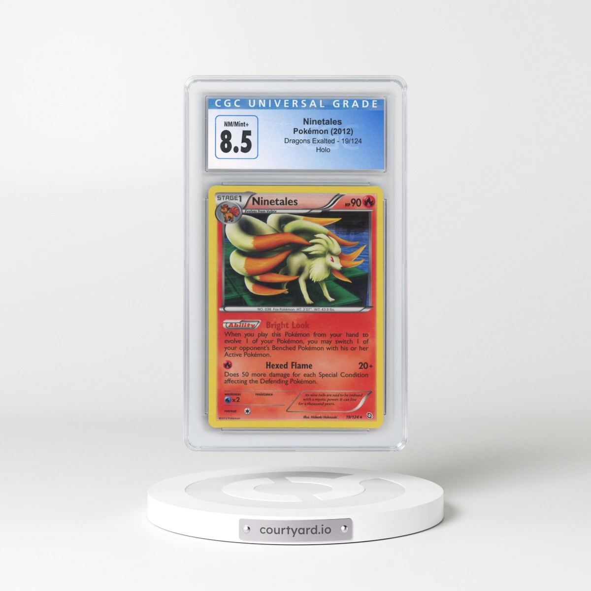 2012 Dragons Exalted #19/124 Ninetales - Holo (CGC 8.5 NM-MT+)