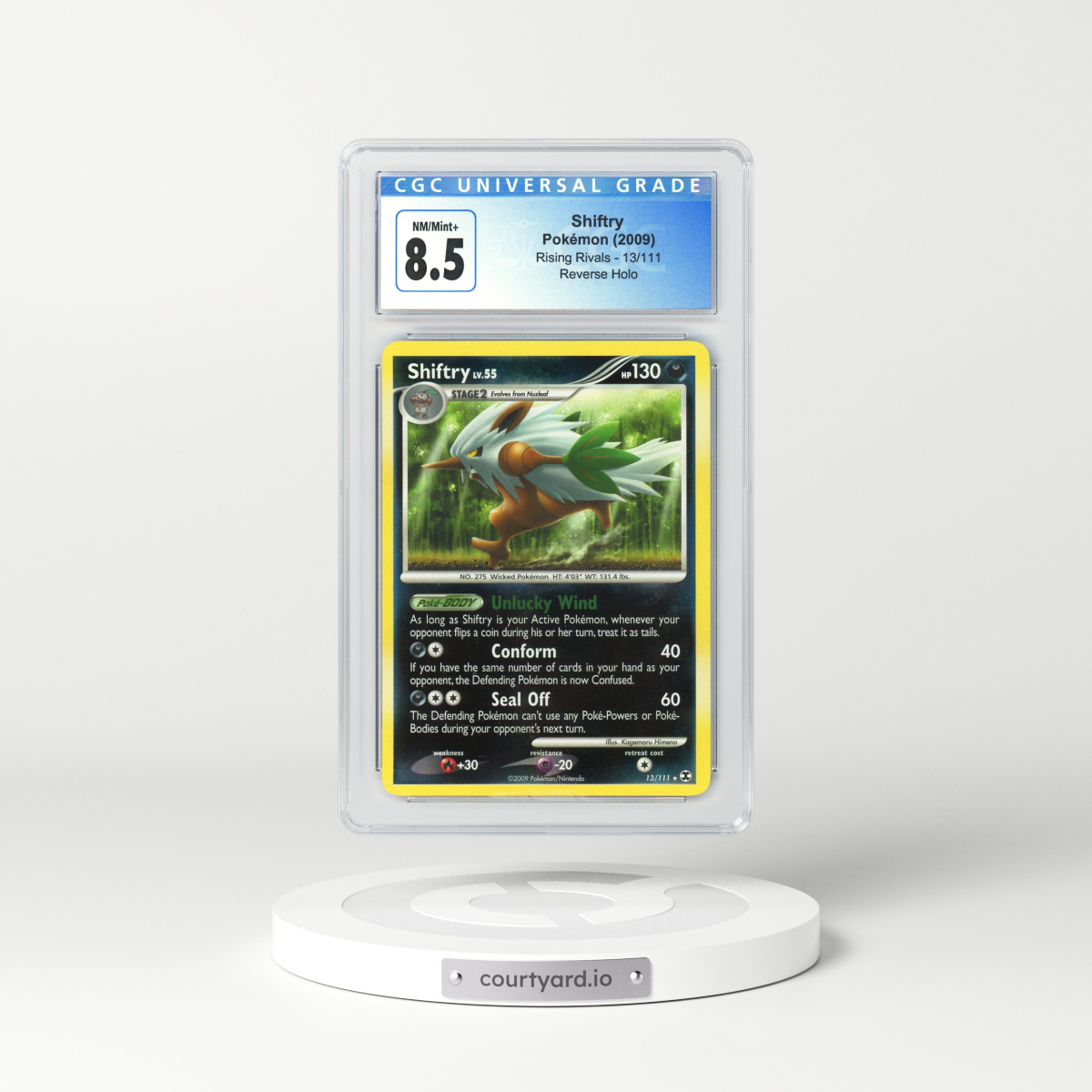 2009 Platinum - Rising Rivals #13 Shiftry - Holo (CGC 8.5 NM-MT+)