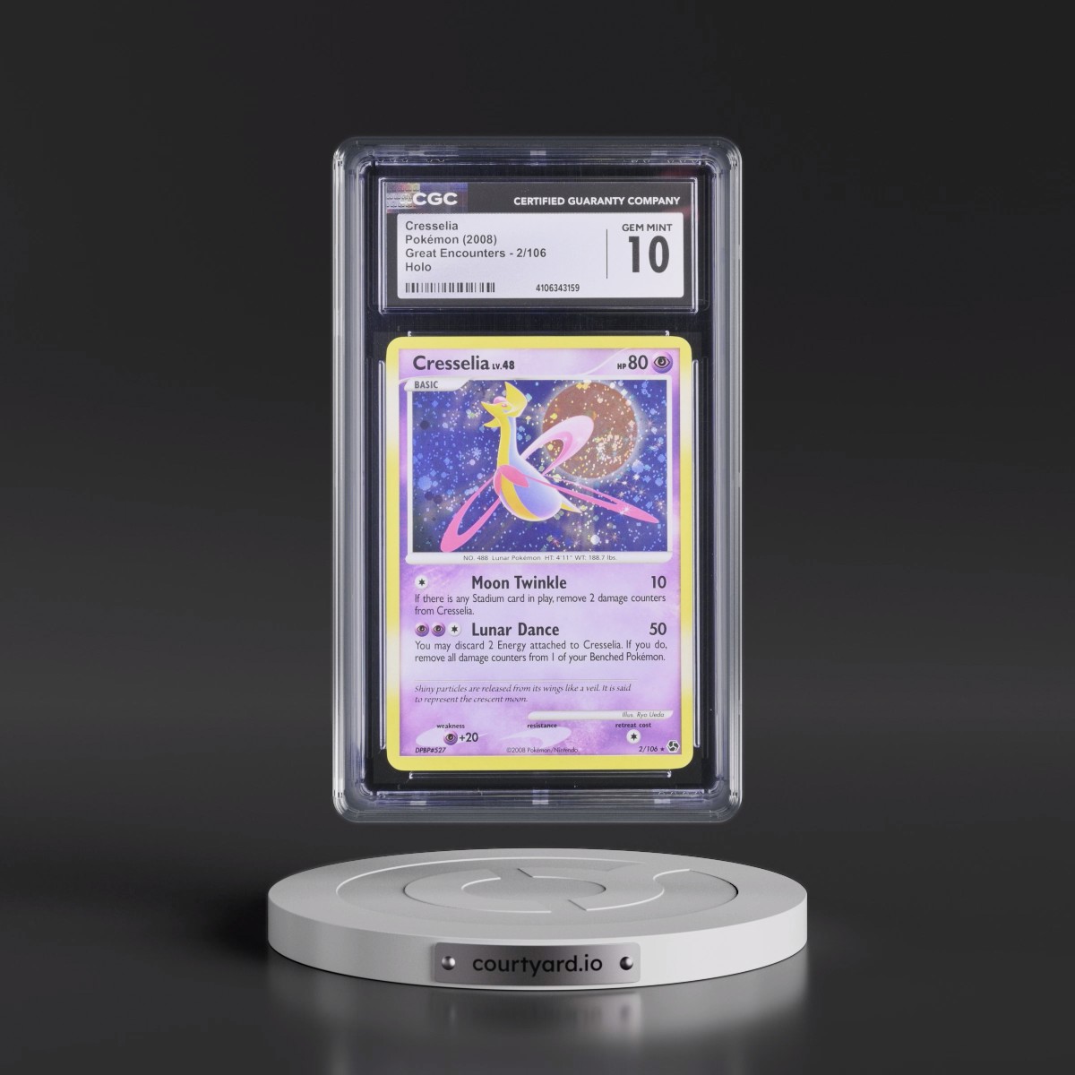 2008 Great Encounters #2/106 Cresselia - Holo (CGC 10 GEM MINT)