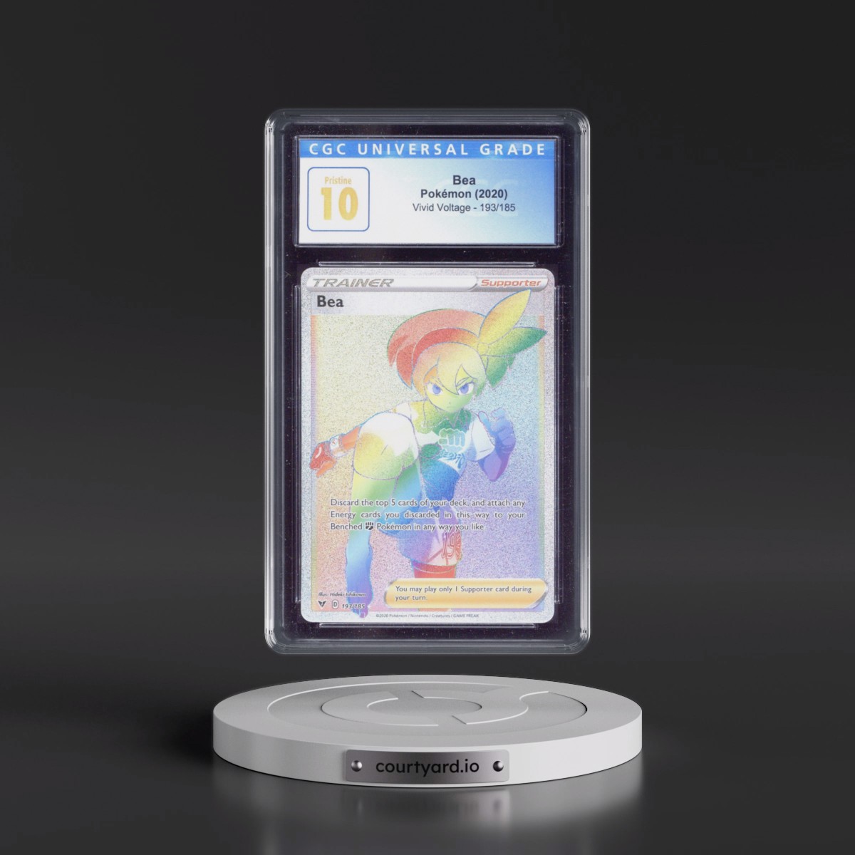 2020 Vivid Voltage #193/185 Bea - Rainbow Rare Holo (CGC 10 PRISTINE)