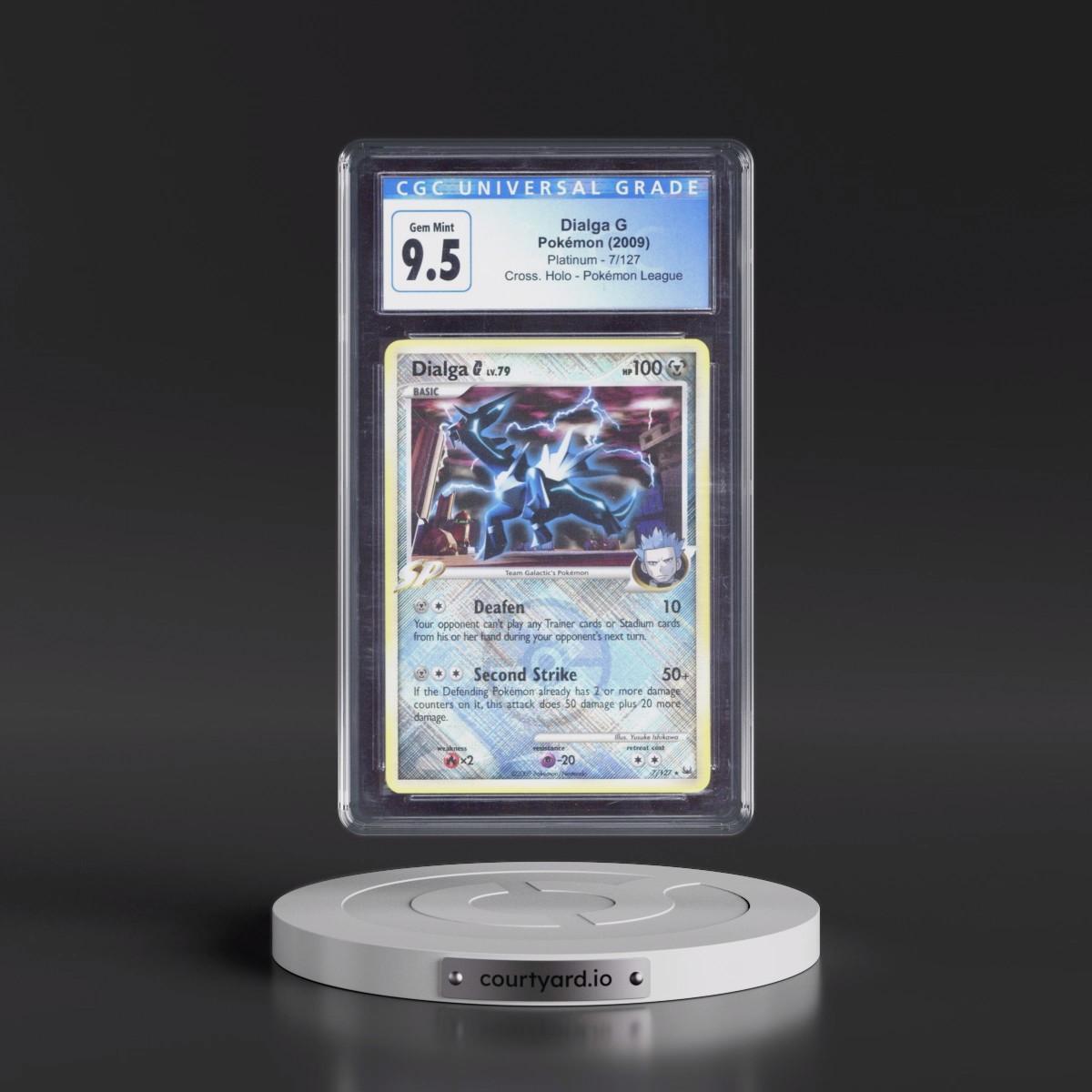 2009 Platinum #7/127 Dialga G - Pokémon League (Crosshatch Holo) (CGC 10 GEM MINT)