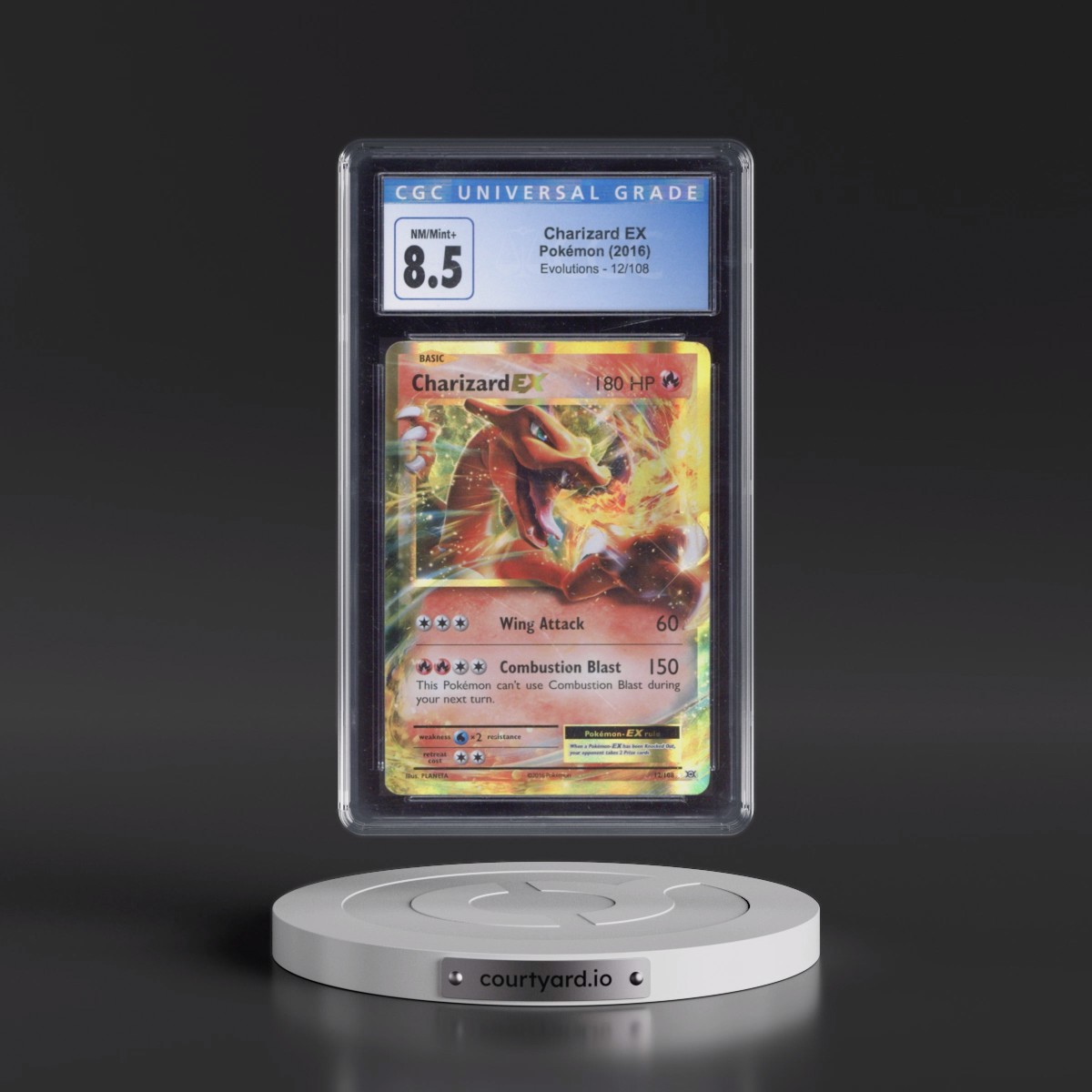 2016 Evolutions #12/108 Charizard EX - Holo (CGC 8.5 NM-MT+)