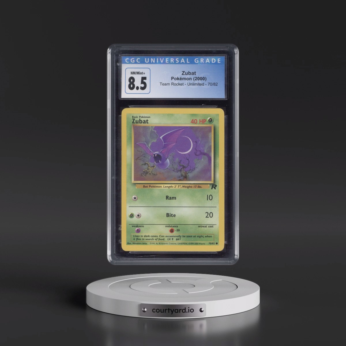 1999 Team Rocket Zubat #70/82 CGC 8.5