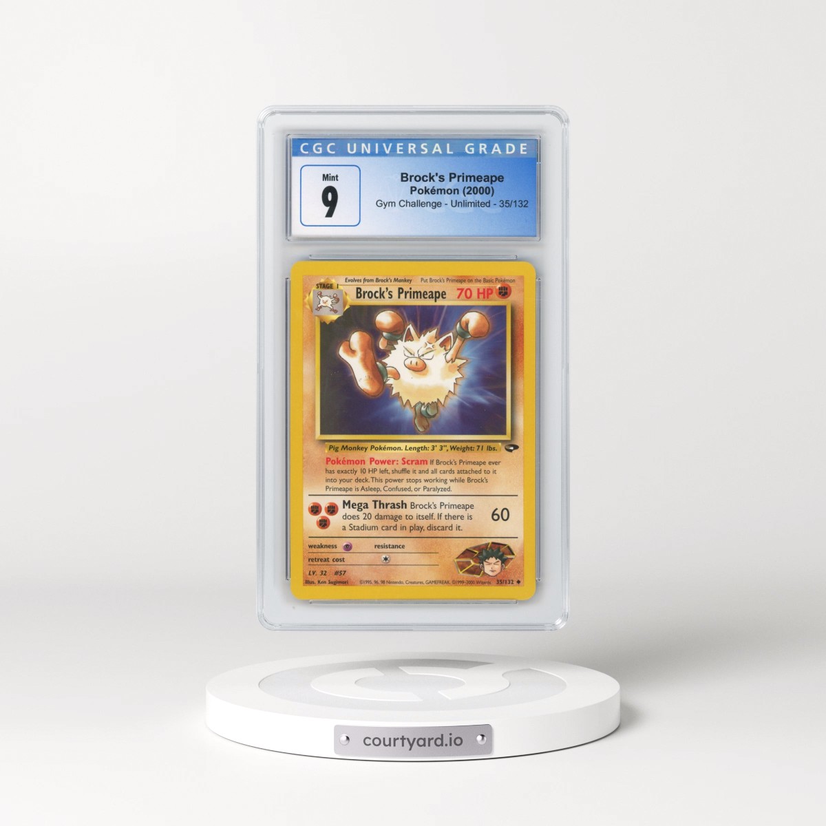 2000 Gym Challenge #35/132 Brock's Primeape (CGC 9 MINT)