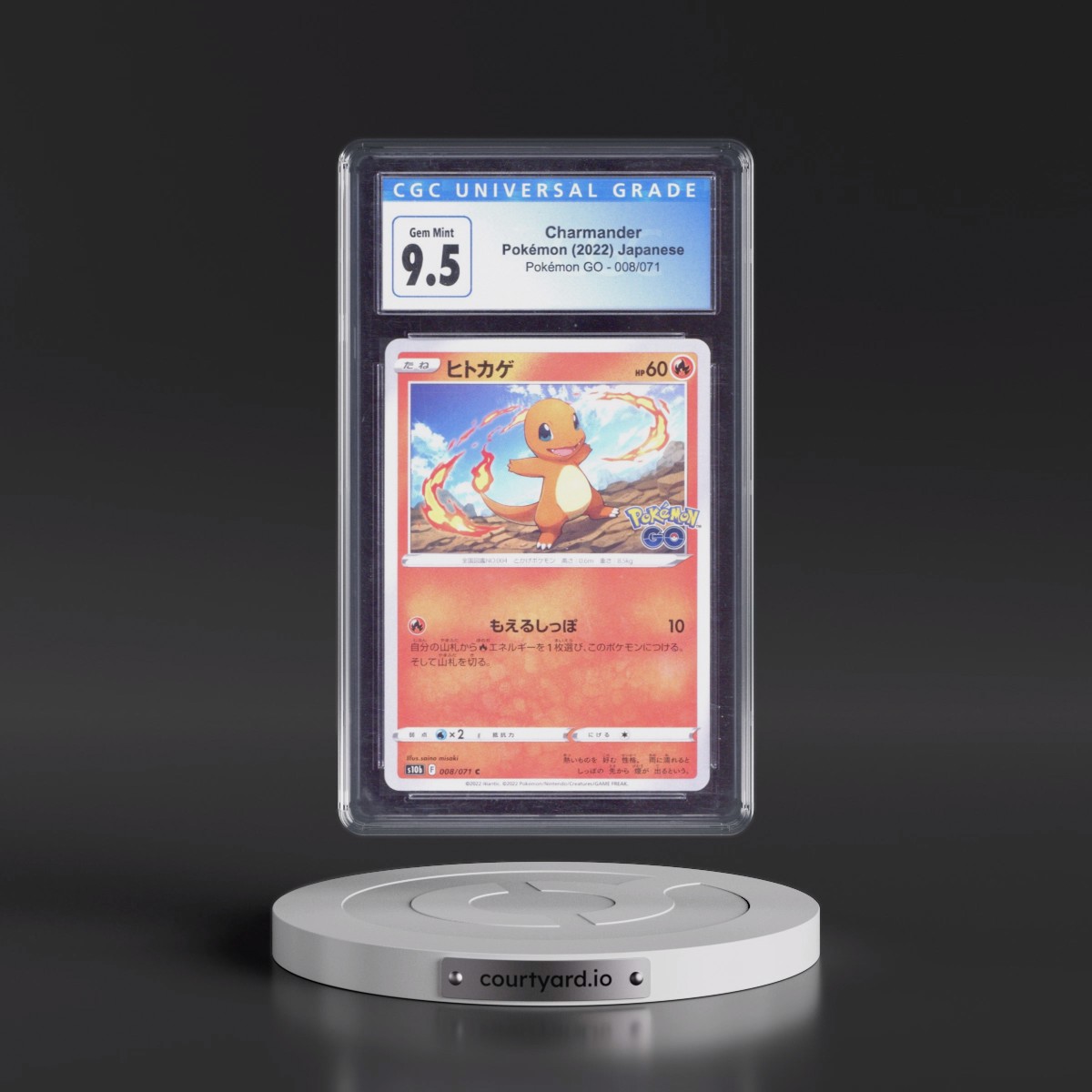 2022 Pokémon GO #008/071 Charmander (CGC 10 GEM MINT)