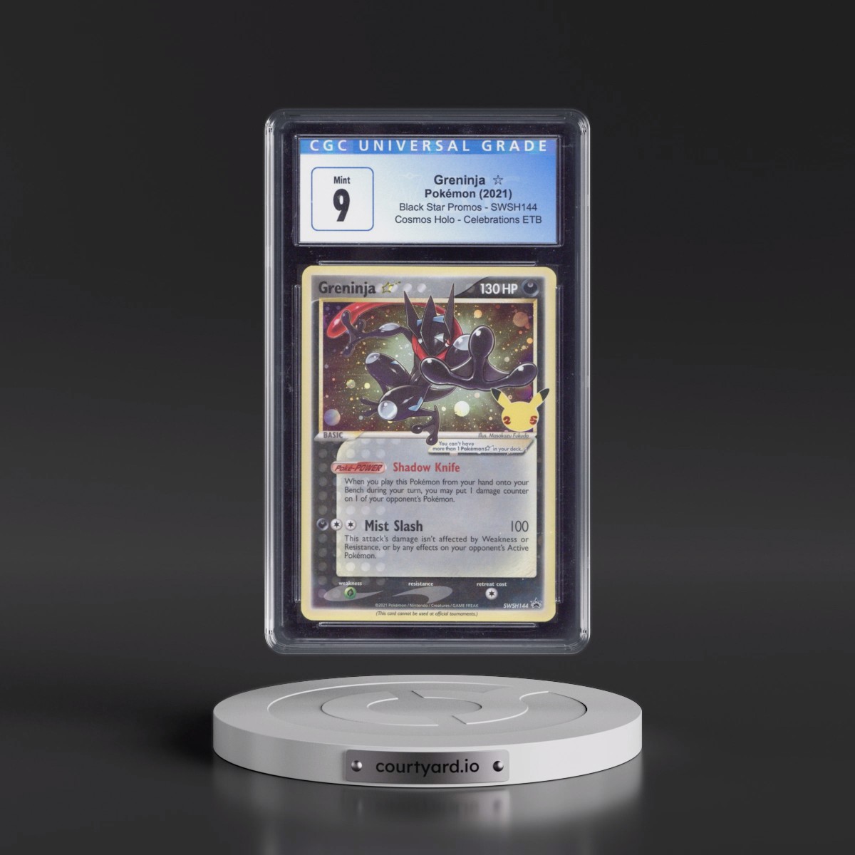 2017 Black Star Promos - Sword & Shield #SWSH144 Greninja â - Celebrations Elite Trainer Box (Cosmos Holo) (CGC 9 MINT)