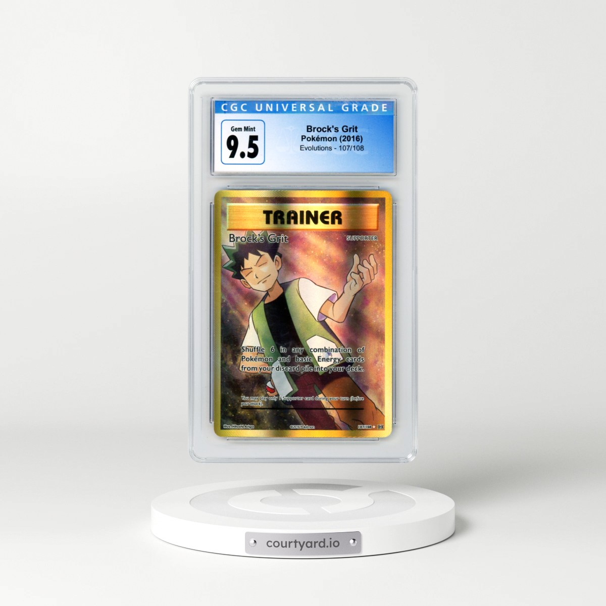 2016 Evolutions #107/108 Brock's Grit (CGC 10 GEM MINT)