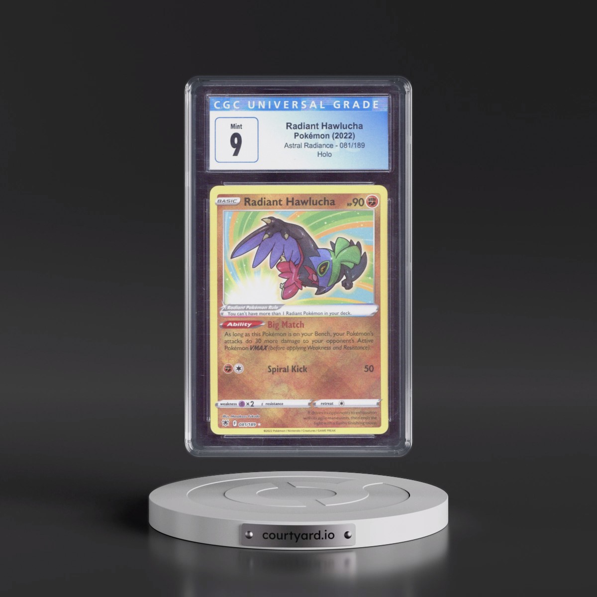 Astral Radiance #081/189 Radiant Hawlucha - Holo (CGC 9 MINT)