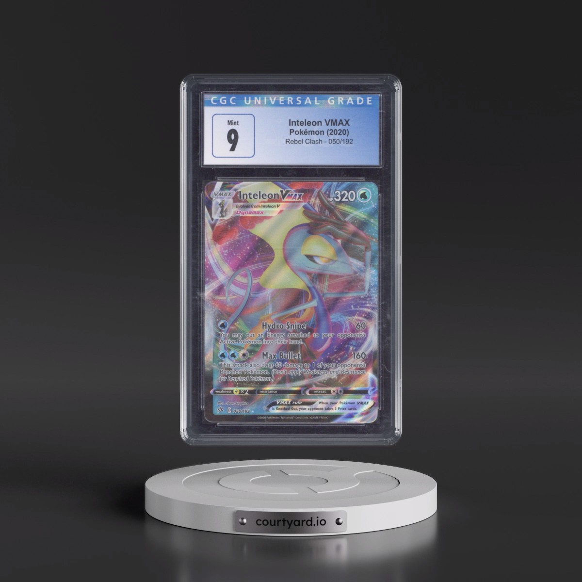2020 Rebel Clash #050/192 Inteleon VMAX - Holo (CGC 9 MINT)