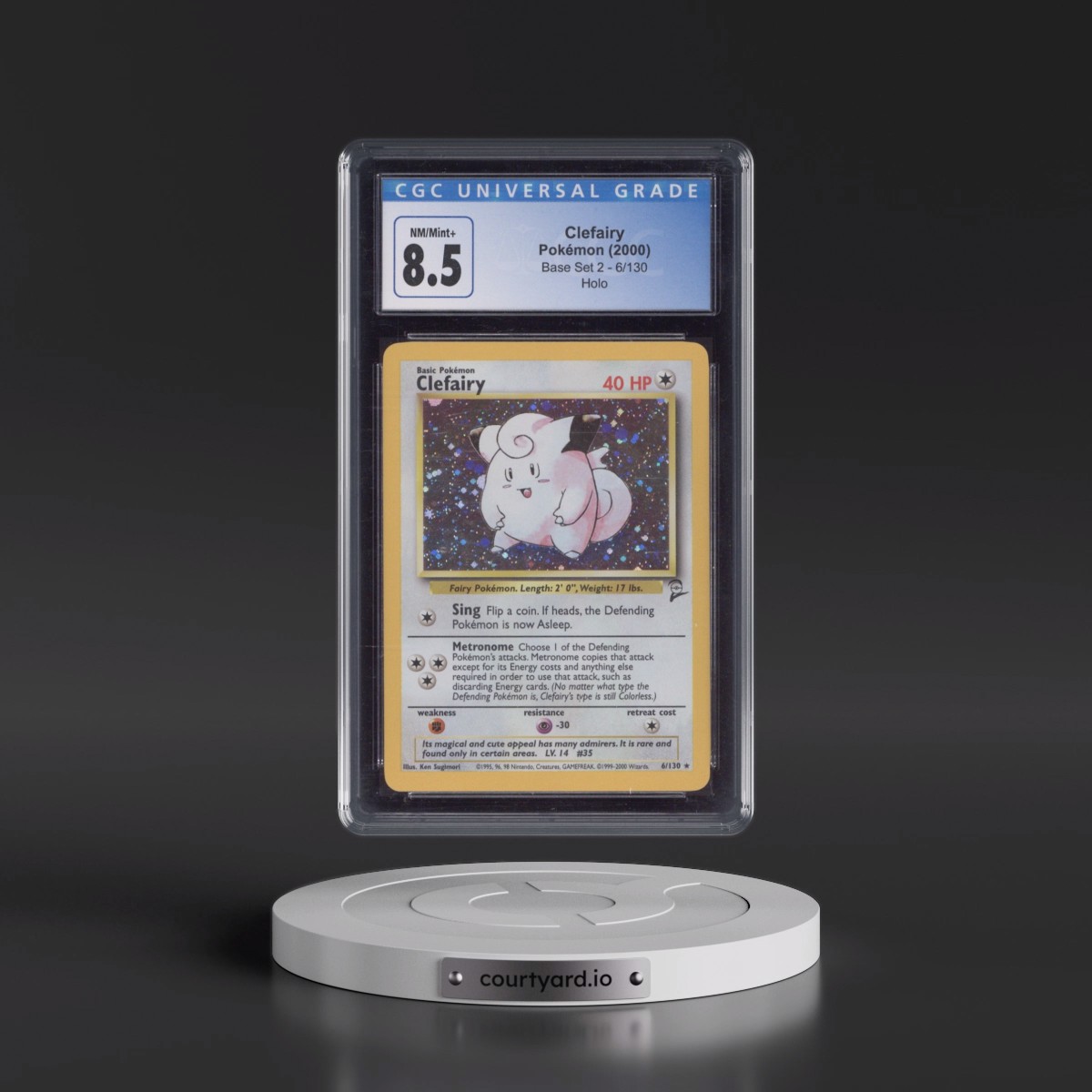 2000 Base Set 2 #6/130 Clefairy - Holo (CGC 8.5 NM-MT+)