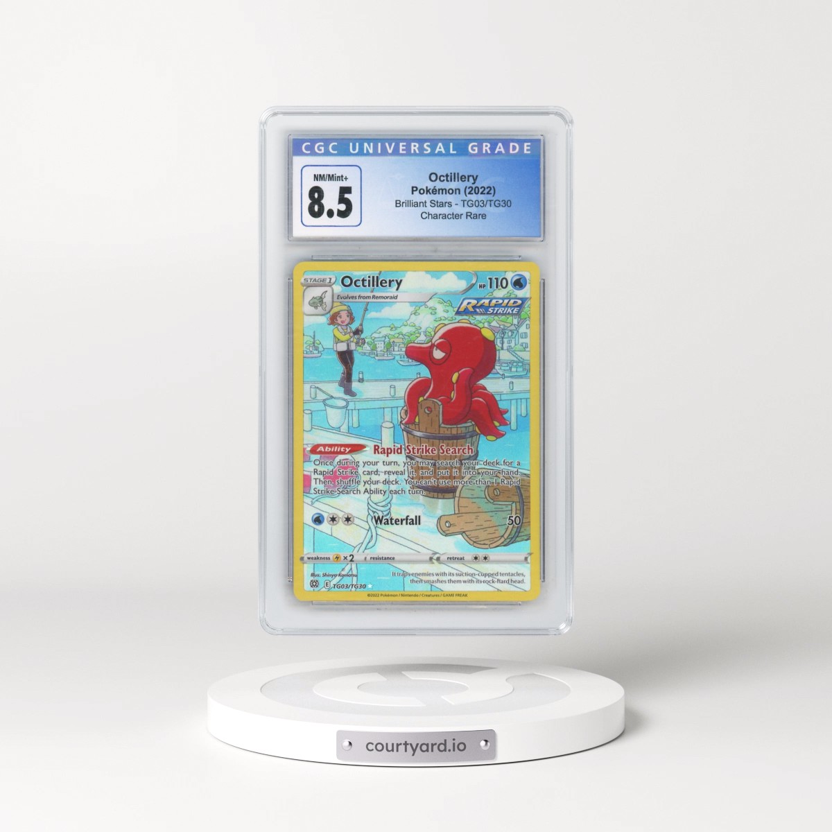 2022 Brilliant Stars #TG03/TG30 Octillery - Character Rare (CGC 8.5 NM-MT+)