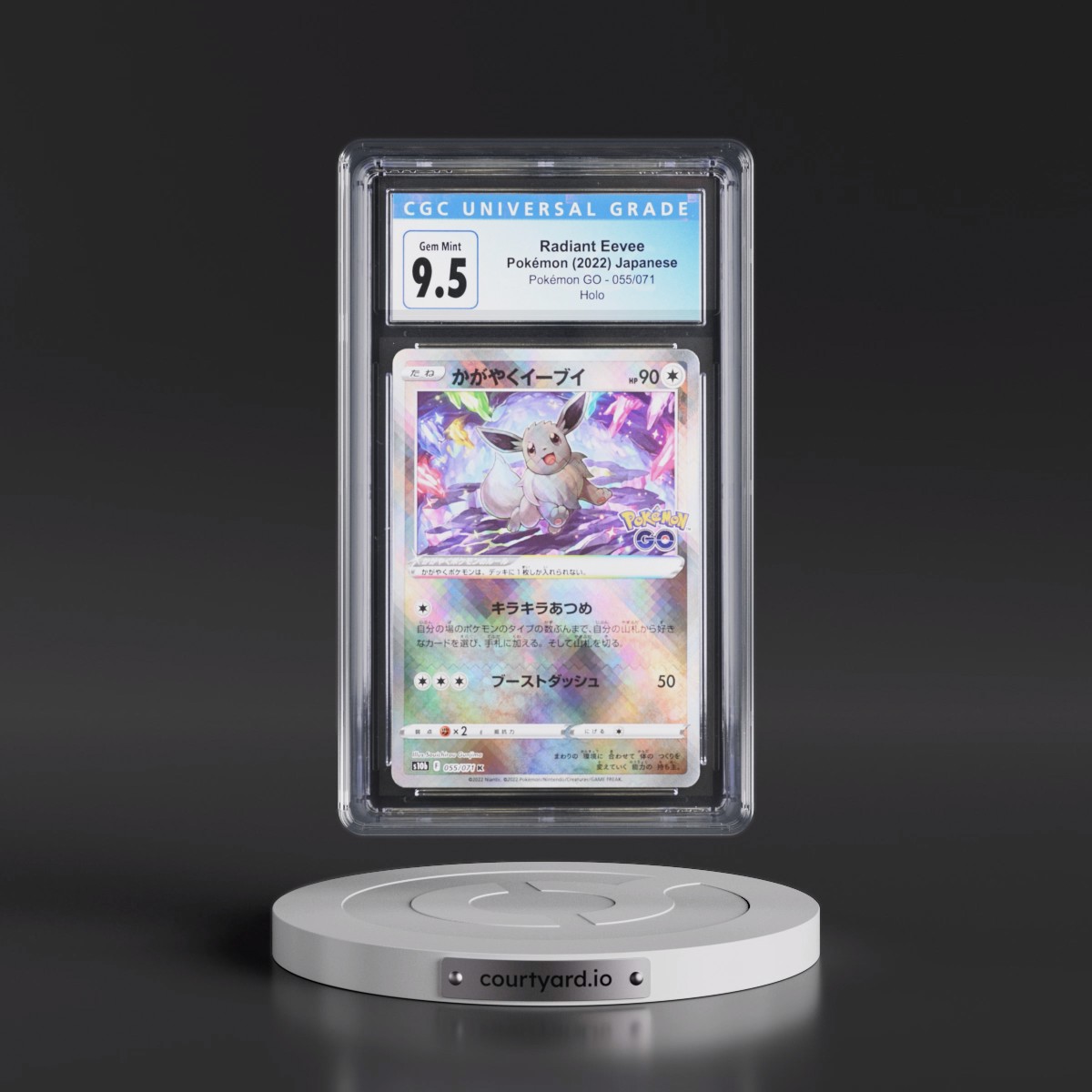 2022 Pokémon GO #055/071 Radiant Eevee - Holo (CGC 10 GEM MINT)