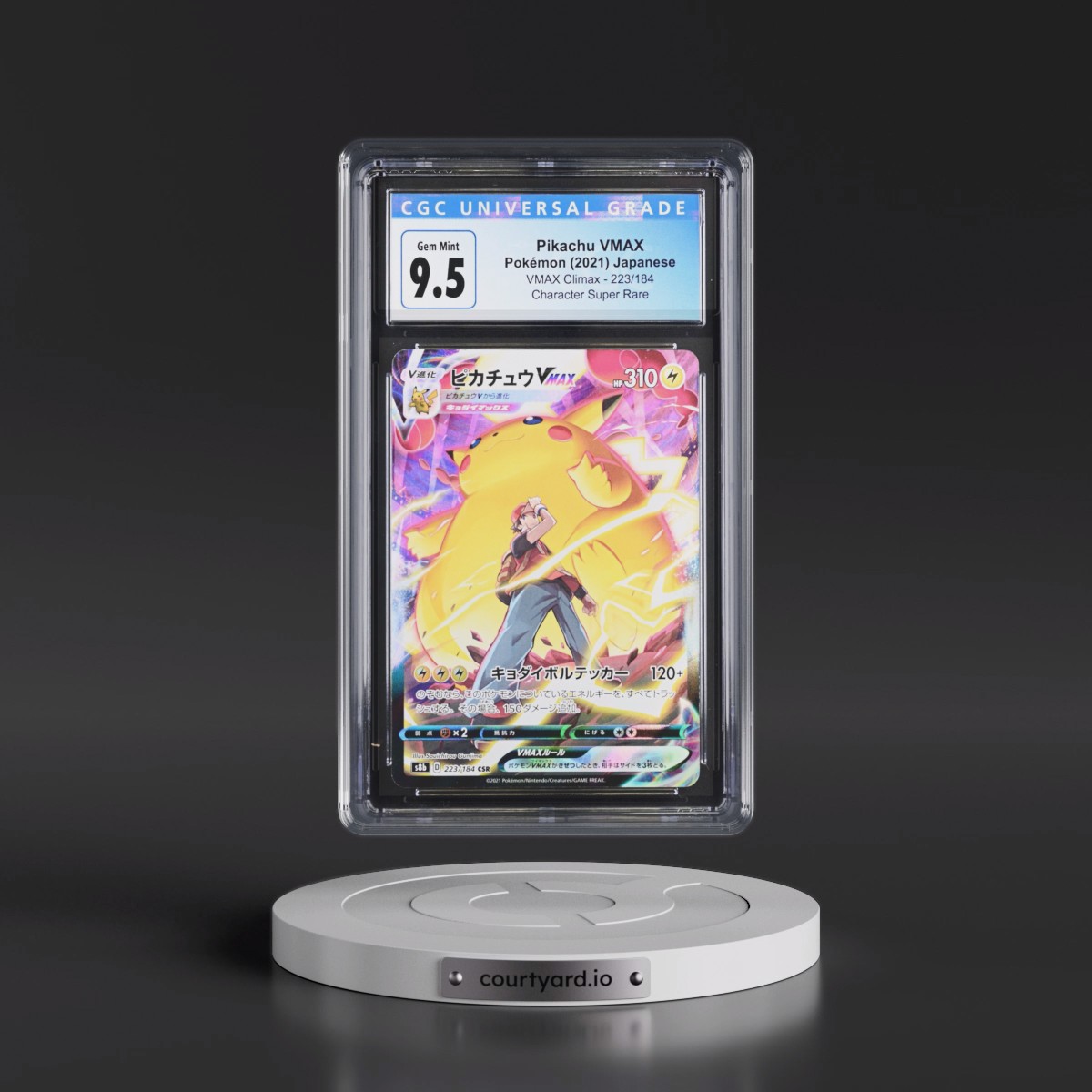 2021 VMAX Climax #223/184 Pikachu VMAX - Character Super Rare Holo (CGC 10 GEM MINT)