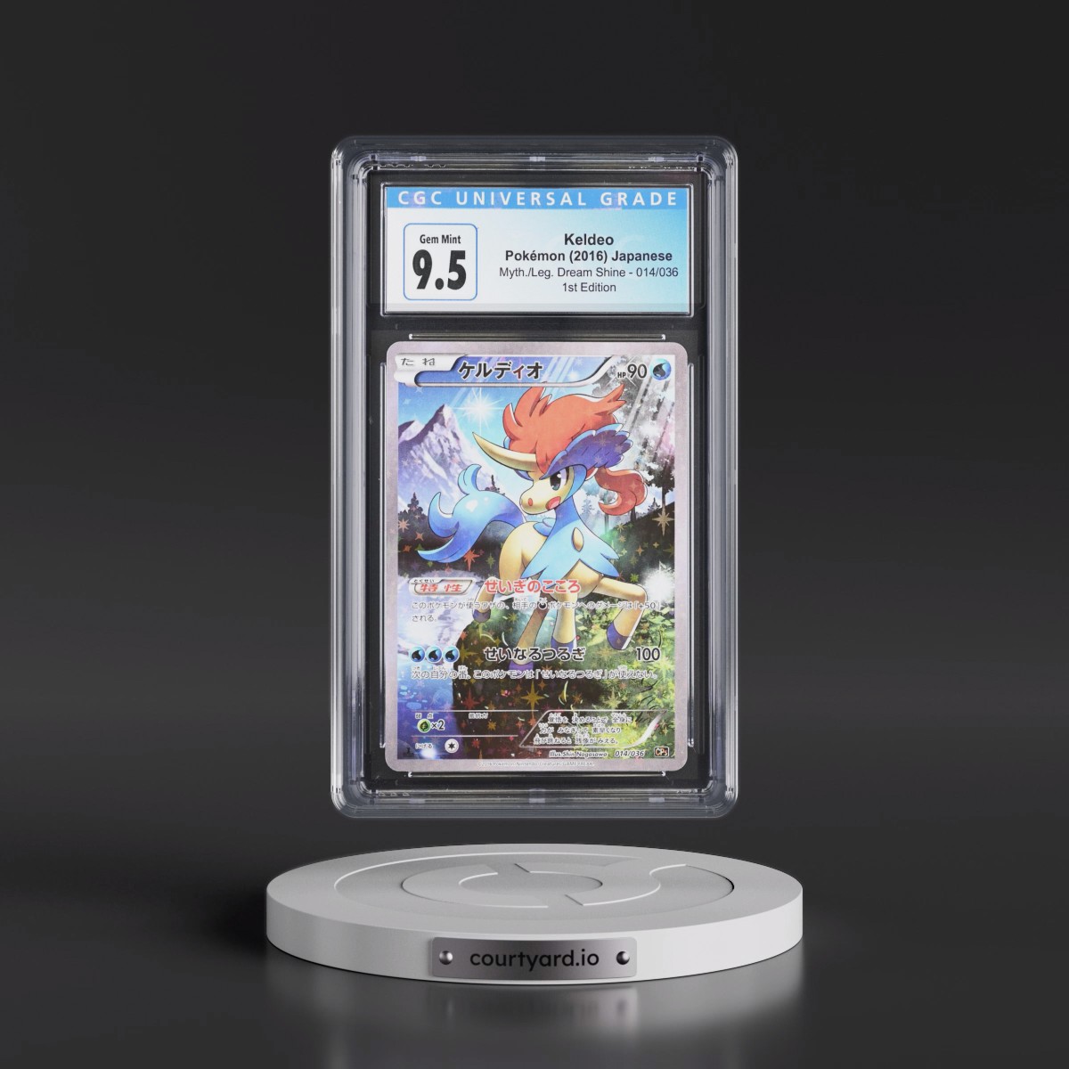 2016 Mythical & Legendary Dream Shine Collection #014/036 Keldeo - 1st Edition Holo (CGC 10 GEM MINT)