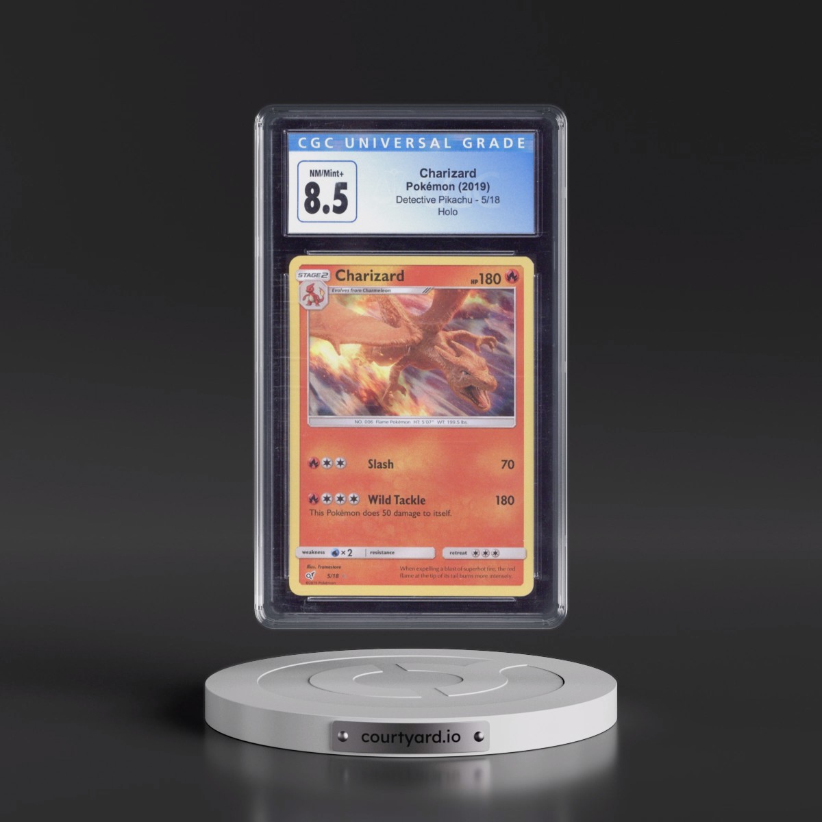 2019 Detective Pikachu #5/18 Charizard - Holo (CGC 8.5 NM-MT+)