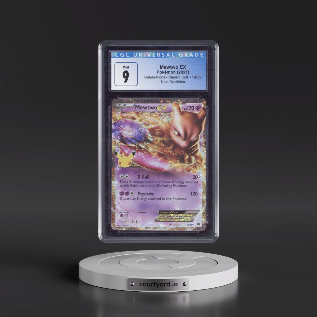 2021 Celebrations - Classic Collection #54/99 Mewtwo EX - Next Destinies Holo (CGC 9 MINT)