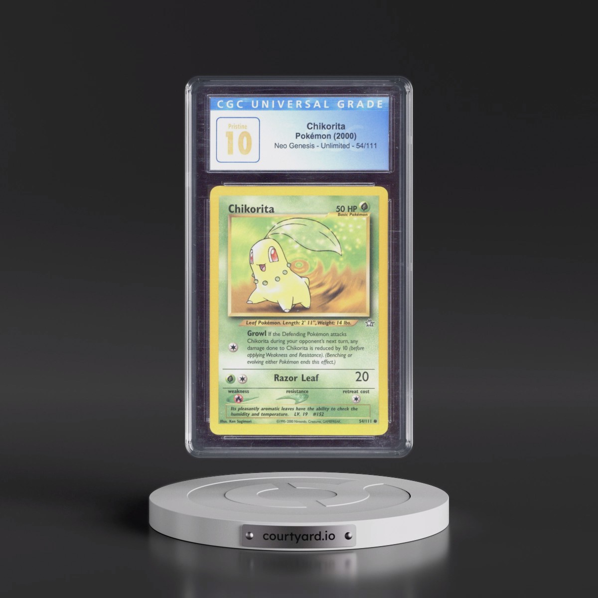 2000 Neo Genesis #54/111 Chikorita (CGC 10 PRISTINE)