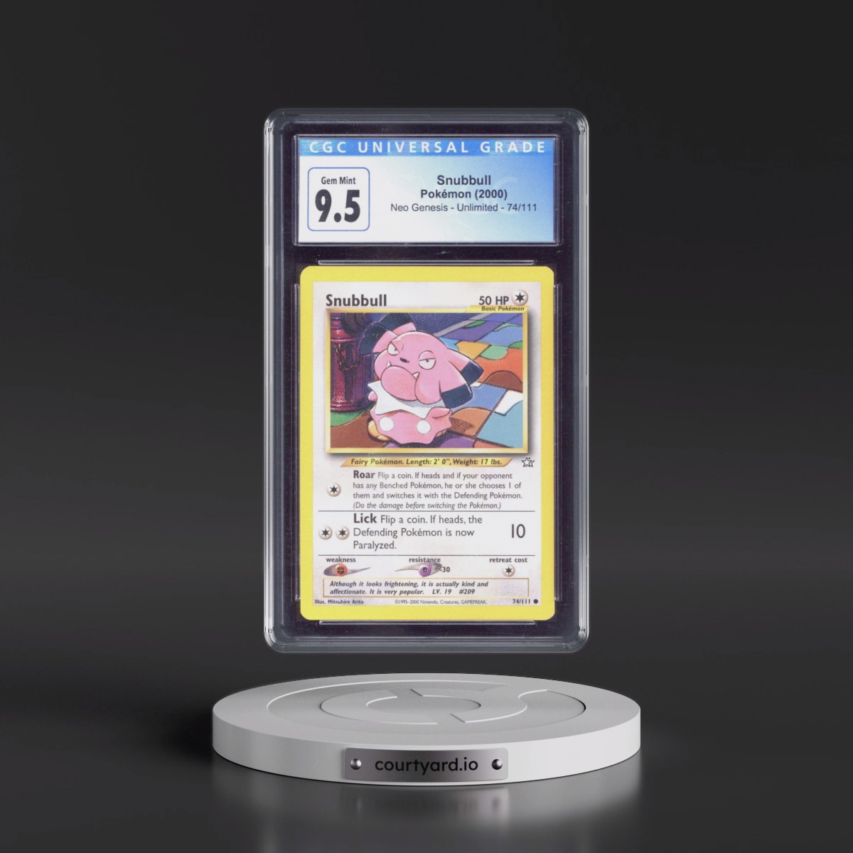 2000 Neo Genesis #74/111 Snubbull (CGC 10 GEM MINT)