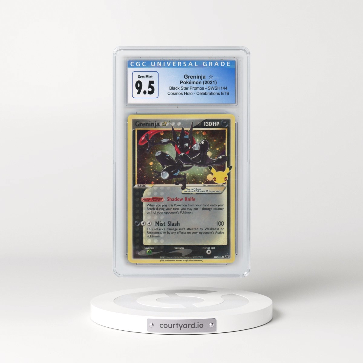 2017 Black Star Promos - Sword & Shield #SWSH144 Greninja â - Celebrations Elite Trainer Box (Cosmos Holo) (CGC 10 GEM MINT)