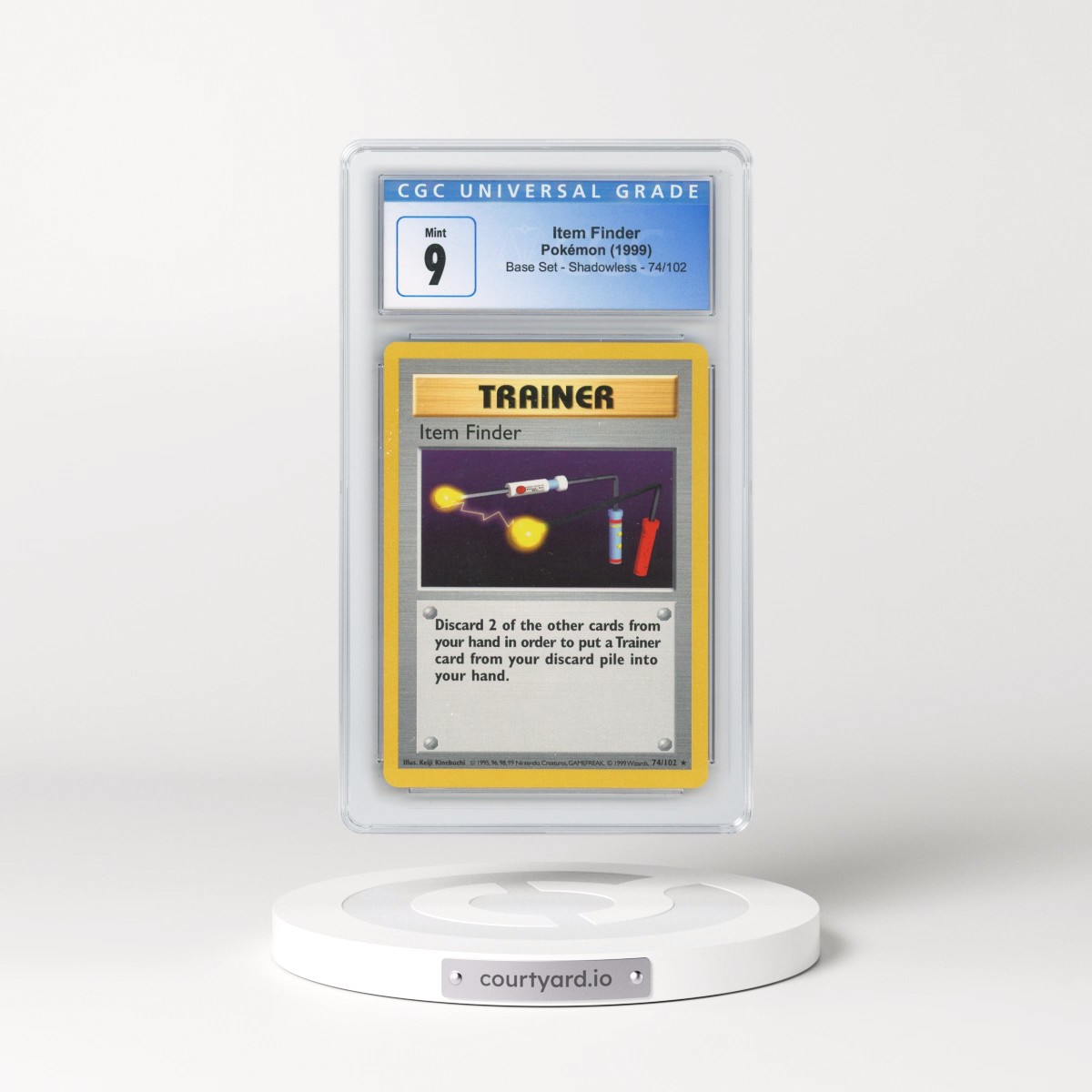 1999 Base Set #74/102 Item Finder - Shadowless Shadowless (CGC 9 MINT)