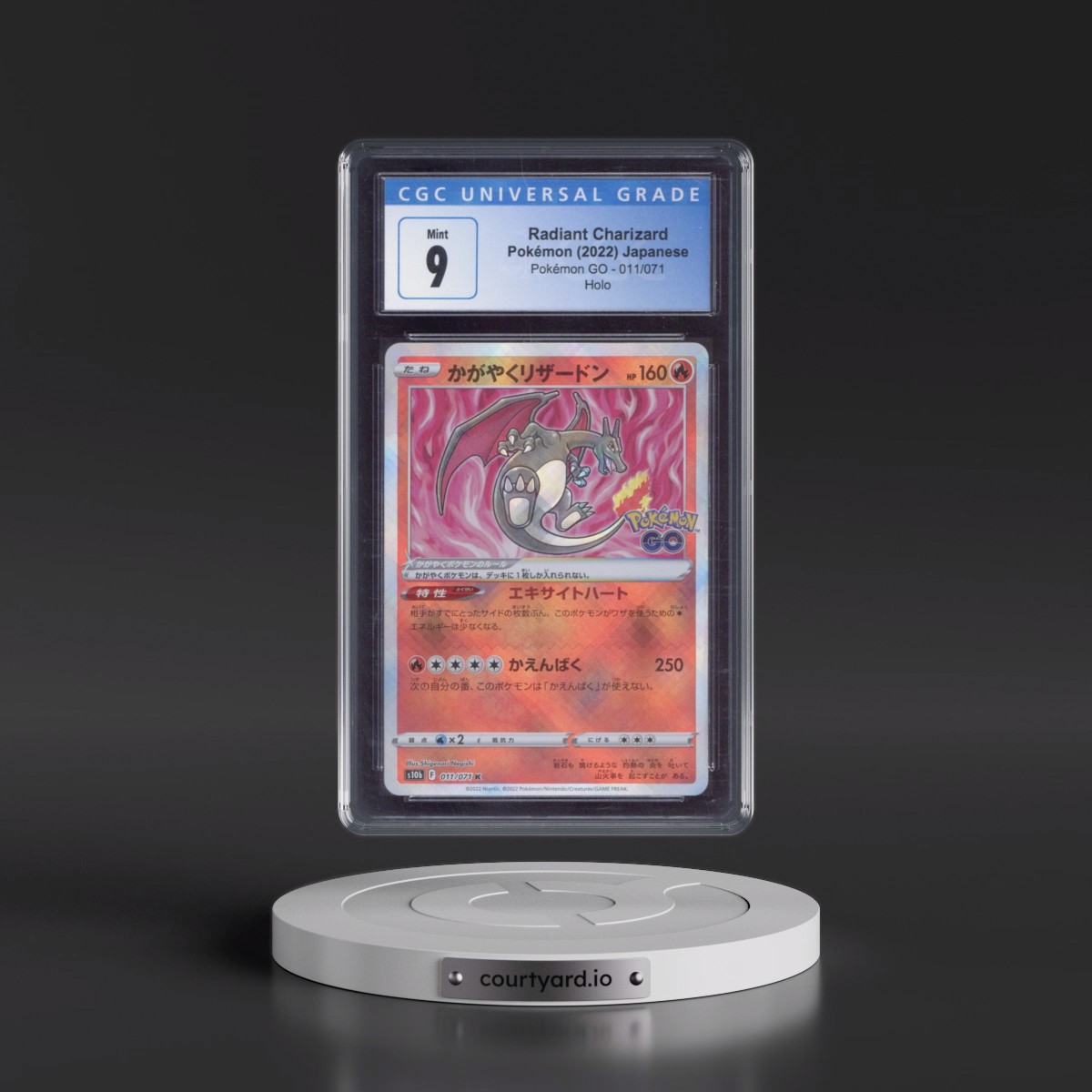 2022 Pokémon GO #011/071 Radiant Charizard - Holo (CGC 9 MINT)