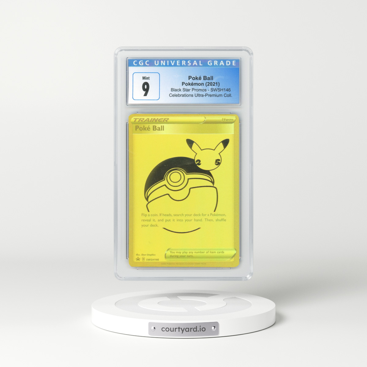 2017 Sword & Shield Promos #SWSH146 Poké Ball - Full Art Holo (CGC 9 MINT)