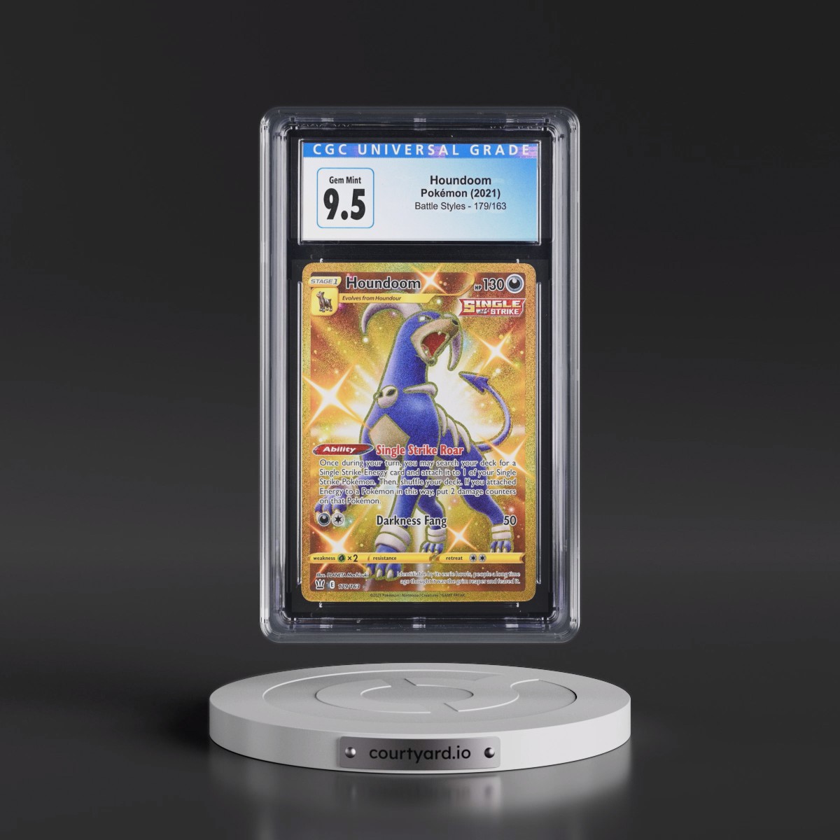 2021 Battle Styles #179/163 Houndoom - Secret Rare Holo (CGC 10 GEM MINT)