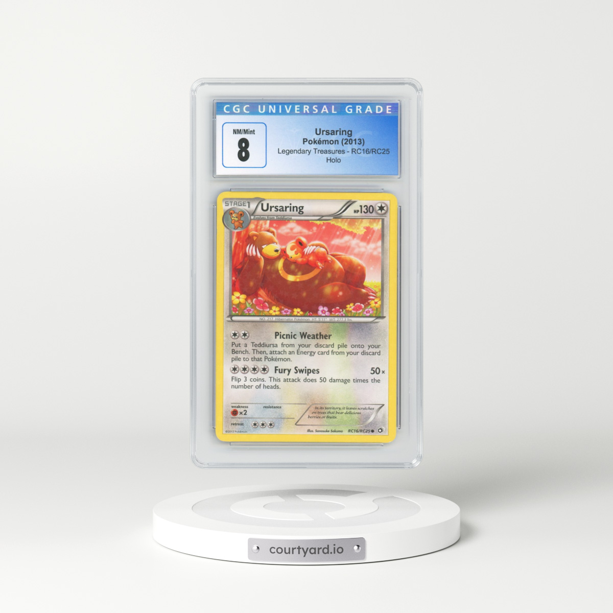 2013 Legendary Treasures #RC16/RC25 Ursaring - Radiant Collection Holo (CGC 8 NM-MT)
