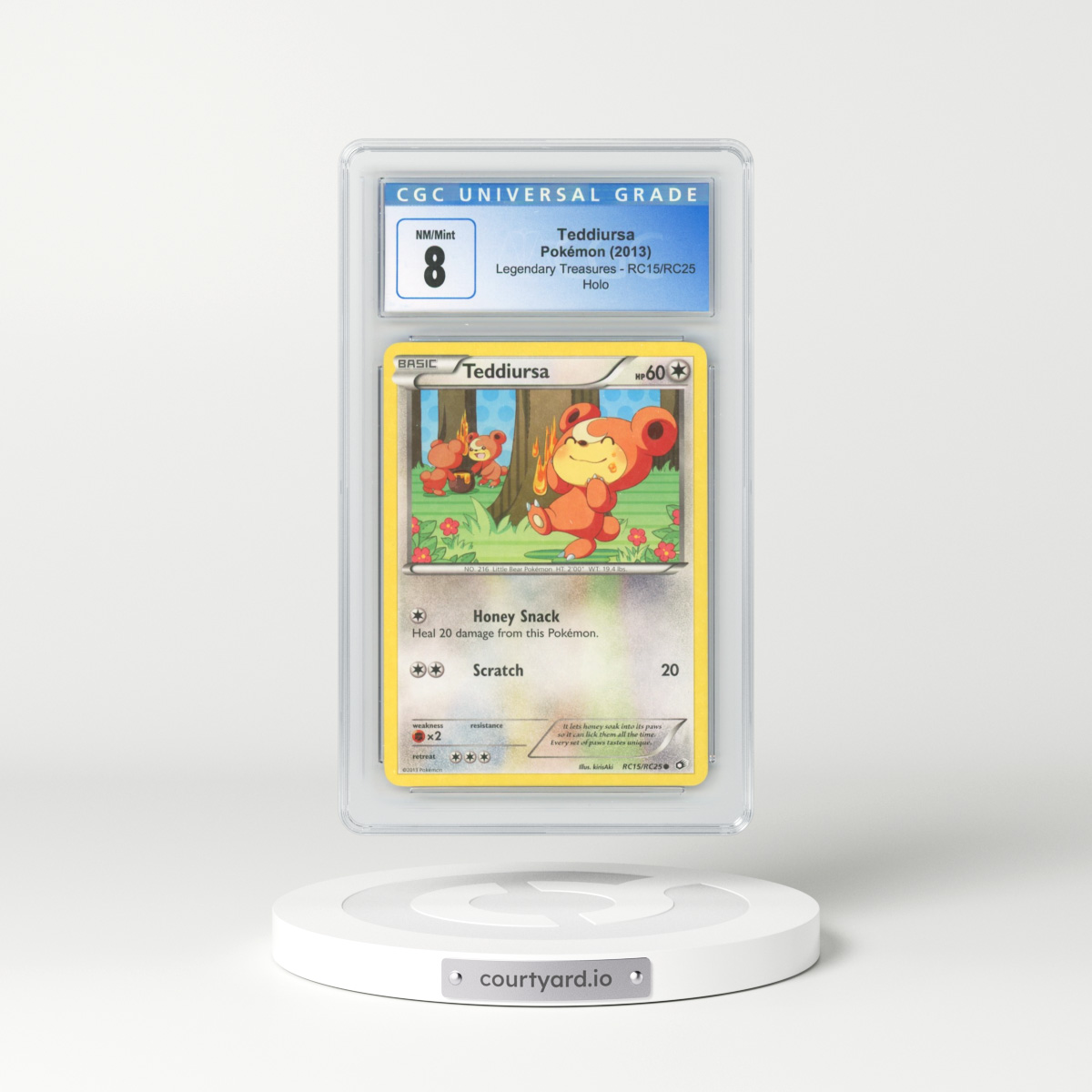 2013 Legendary Treasures #RC15/RC25 Teddiursa - Holo (CGC 8 NM-MT)