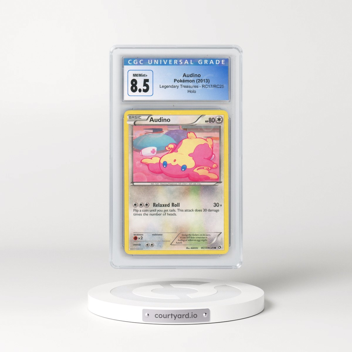 2013 Legendary Treasures #RC17/RC25 Audino - Radiant Collection Holo (CGC 8.5 NM-MT+)