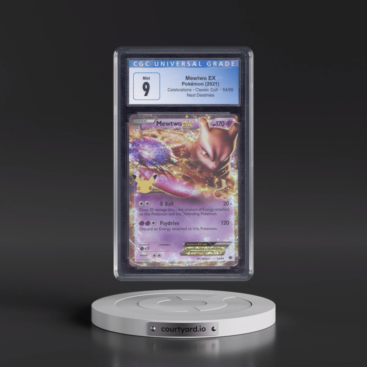 2021 Celebrations - Classic Collection #54/99 Mewtwo EX - Next Destinies Holo (CGC 9 MINT)
