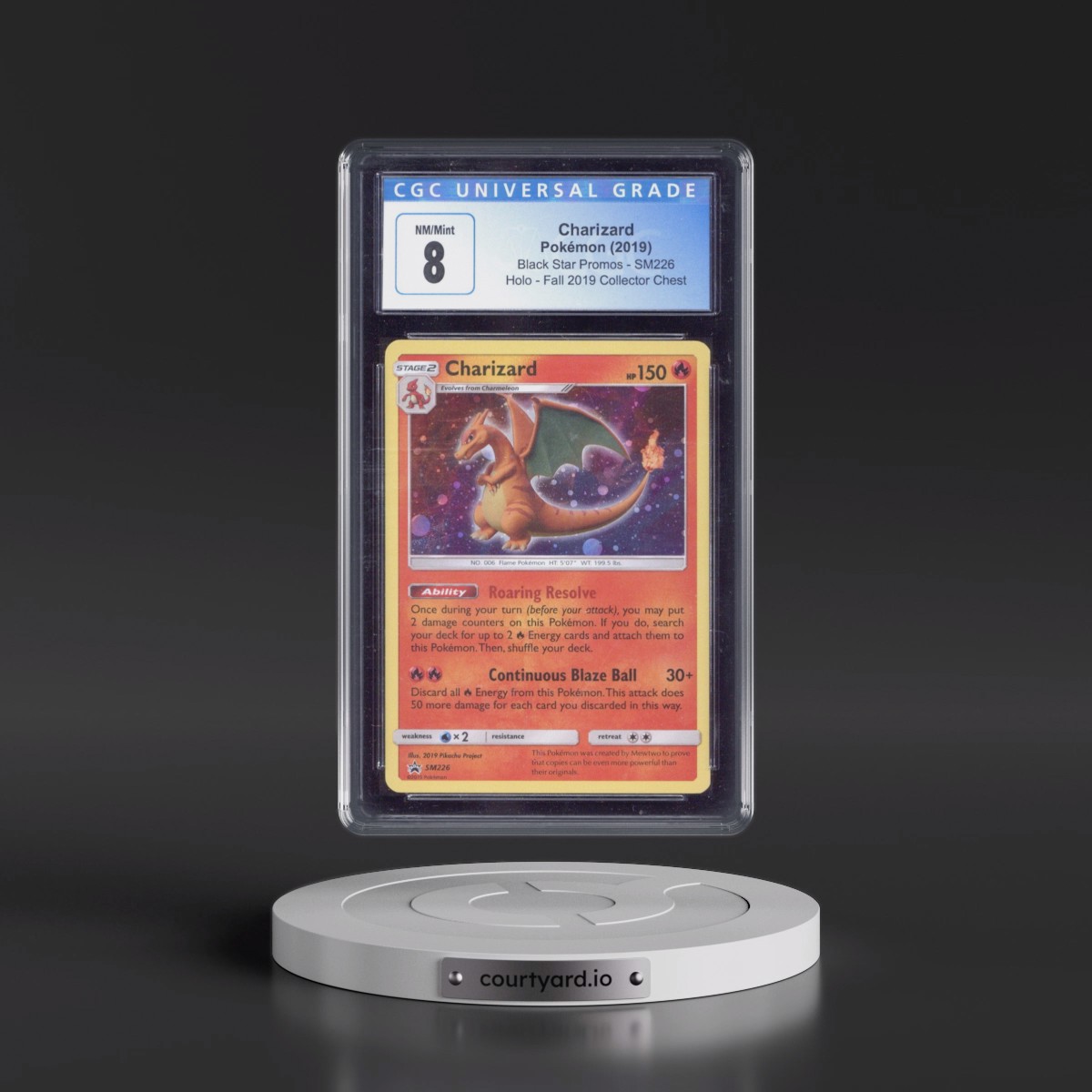 2016 Black Star Promos - Sun & Moon Charizard - Fall Collector Chest (Holo) #SM226 CGC 8