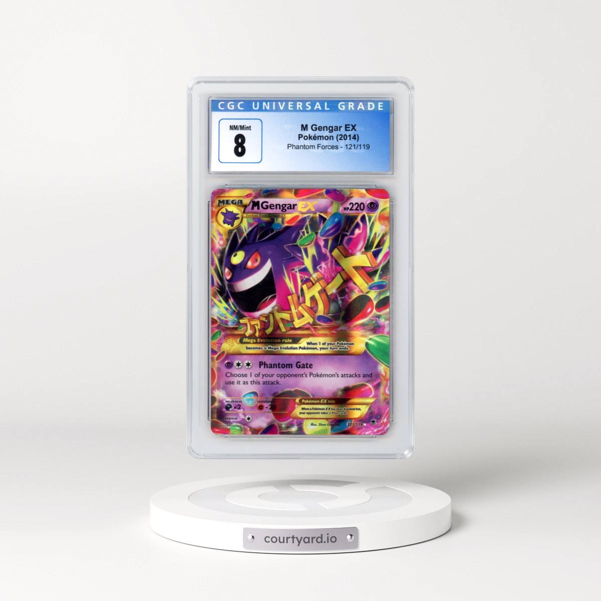 2014 Phantom Forces #121/119 M Gengar EX - Secret Rare Holo (CGC 8 NM-MT)