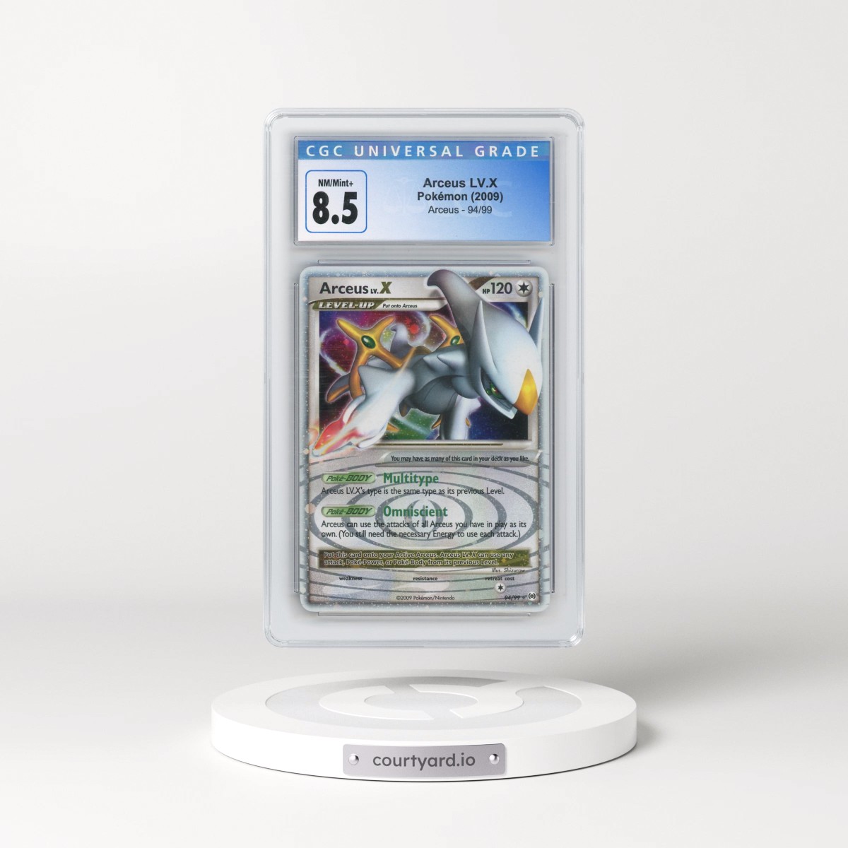 2009 Pokémon Platinum Arceus #94 Arceus LV.X - Holo (CGC 8.5 NM-MT+)
